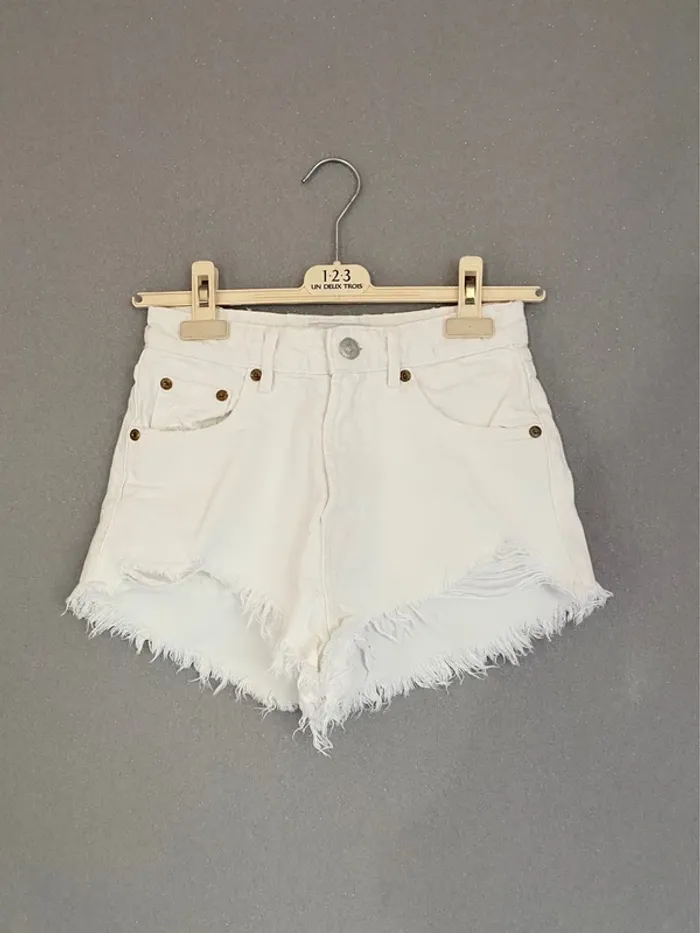 Short en jean blanc Zara neuf 34/XS