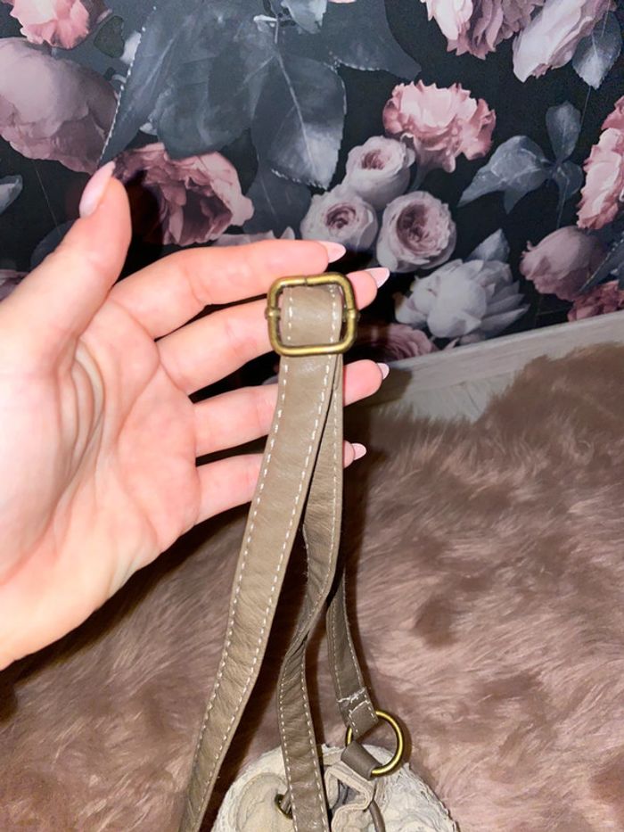 Sac sceau neuf dentelle marron beige - photo numéro 4