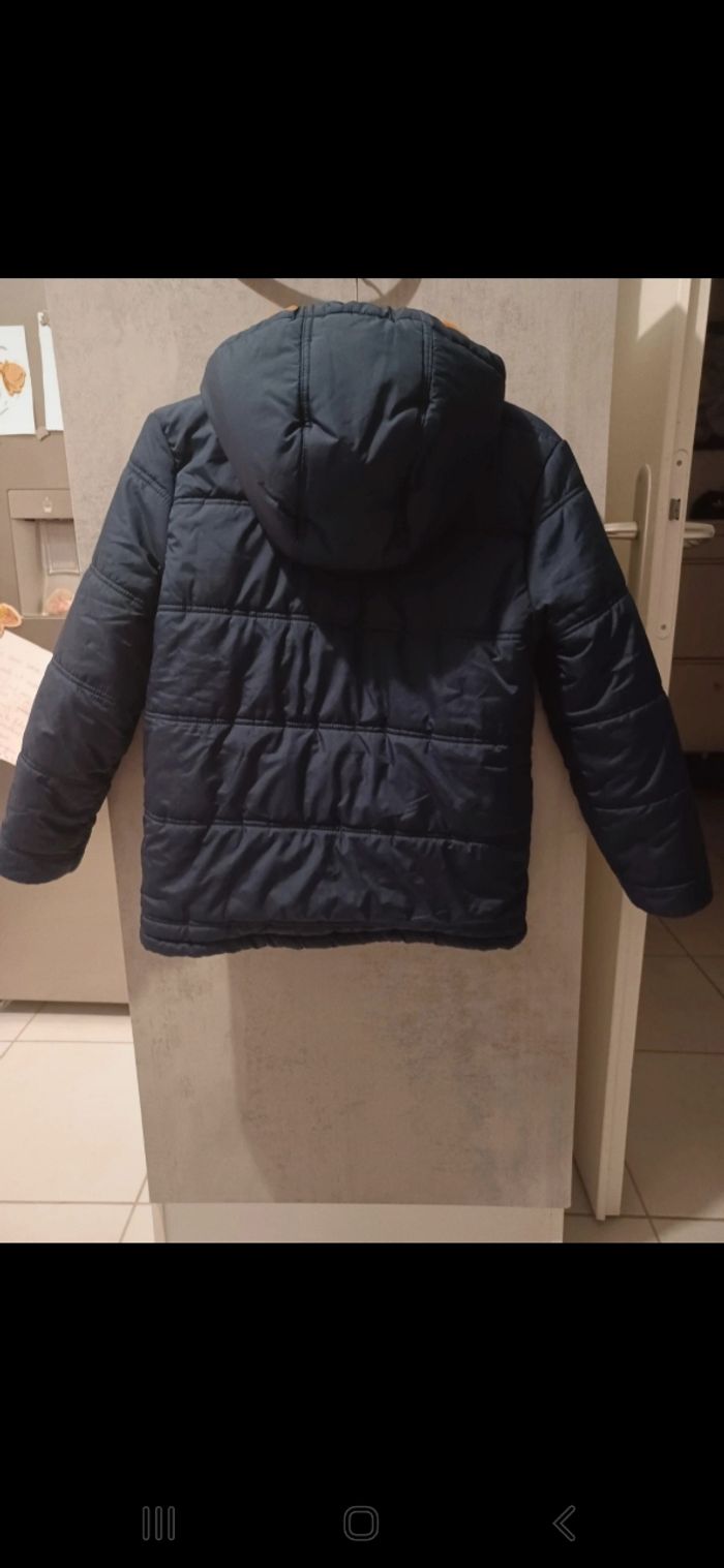 Doudoune matelassée à capuche bleu marine - photo numéro 3