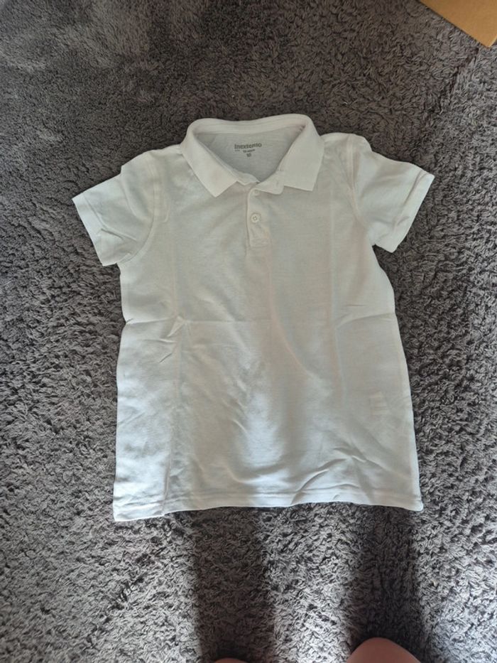 Polo 10 ans blanc