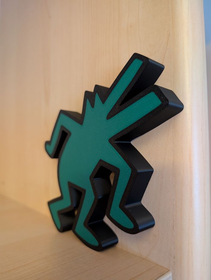 Bibelot mini enseigne statuette Keith Haring crocodile - photo numéro 2