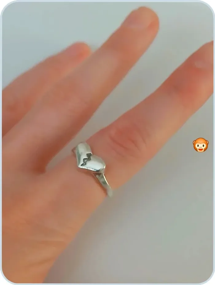 Bague cœur en acier inoxydable - photo numéro 3