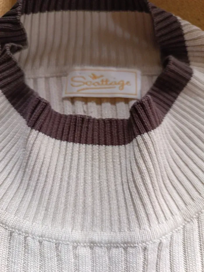 T-shirt soie beige Scottage 40 - photo numéro 3
