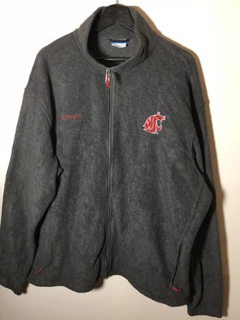 Veste polaire chaude pour homme Columbia Cougars Washington State University noir taille XXL 112