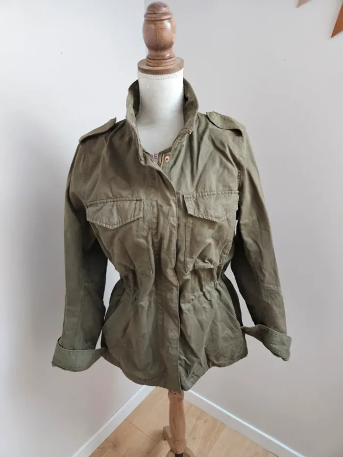 Veste army décontractée Kaki H&M T.40 - photo numéro 2