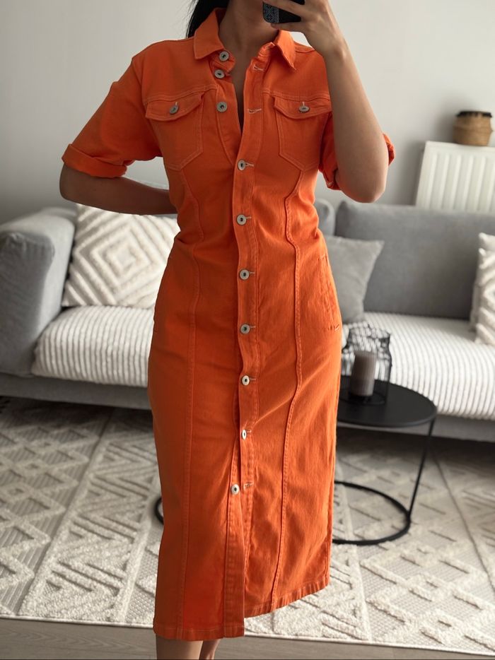 Robe en jean orange ICHI