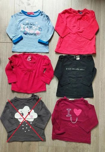 T-shirt manches longues fille 6 mois