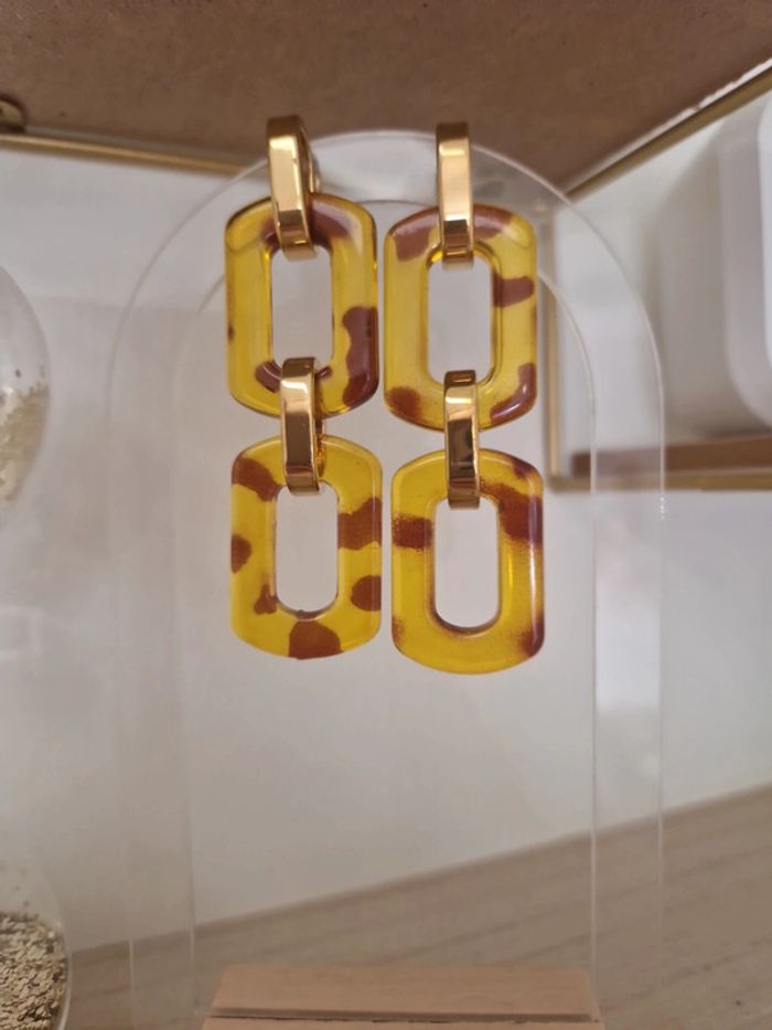 Boucles d'oreilles pendantes Neuves Léopard 🐆