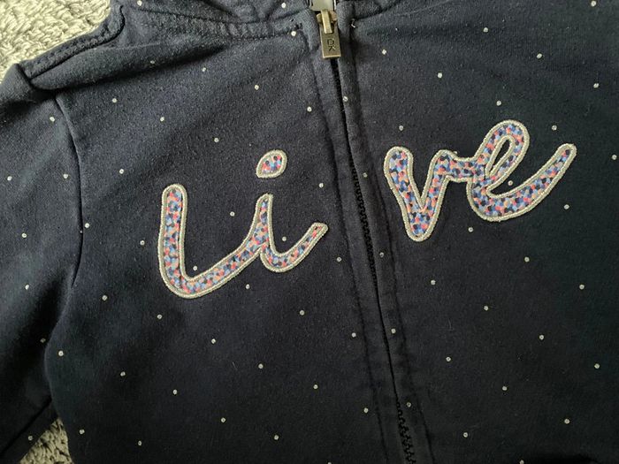 Veste bleue marine à pois Okaidi - 6 ans - photo numéro 3