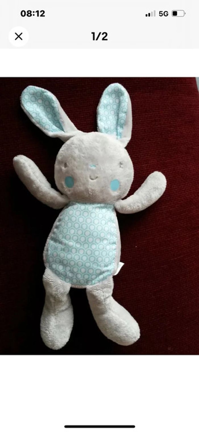 Peluche doudou lapin klorane