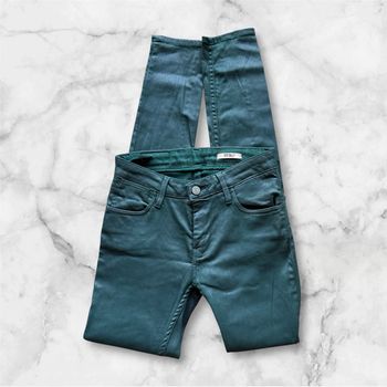 Pantalon luisant slim vert foncé reiko taille 34 XS