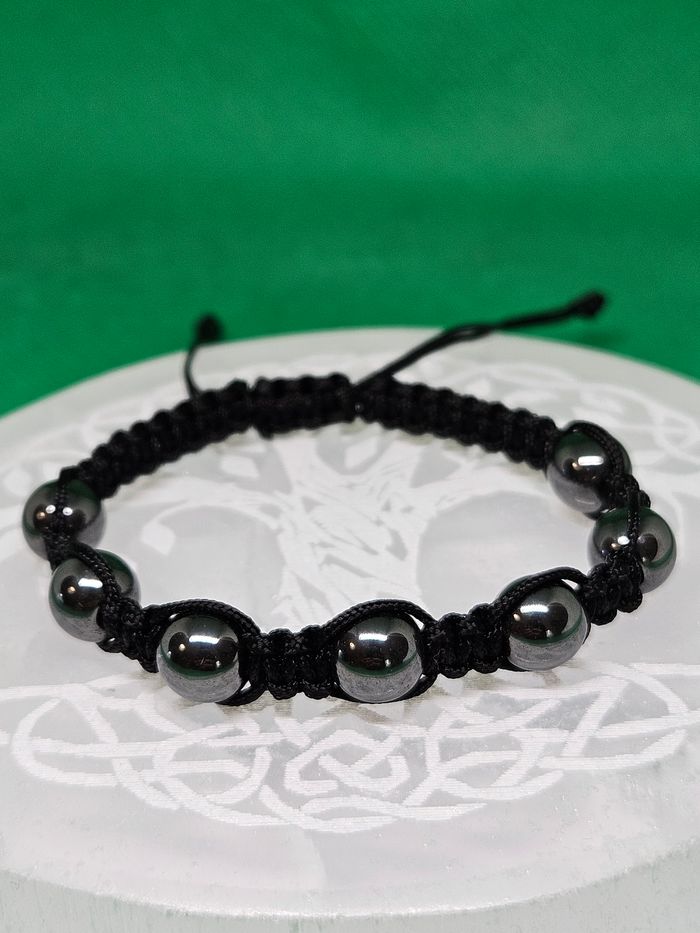 Macramé Bracelet en Hématite - photo numéro 2
