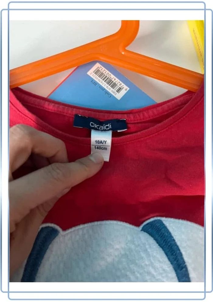 Joli t-shirt manches longues okaïdi 10 ans - photo numéro 4
