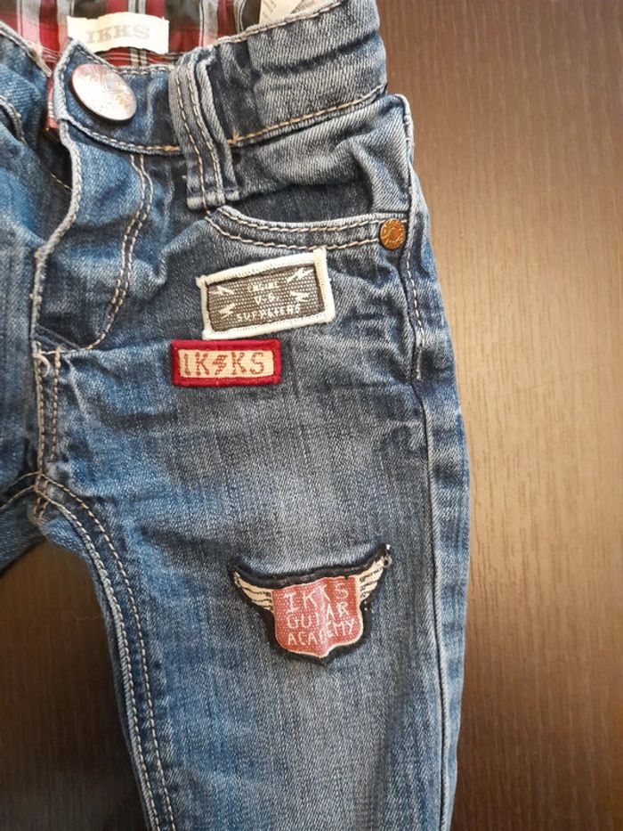 Jeans ikks taille 3 mois réglable - photo numéro 2