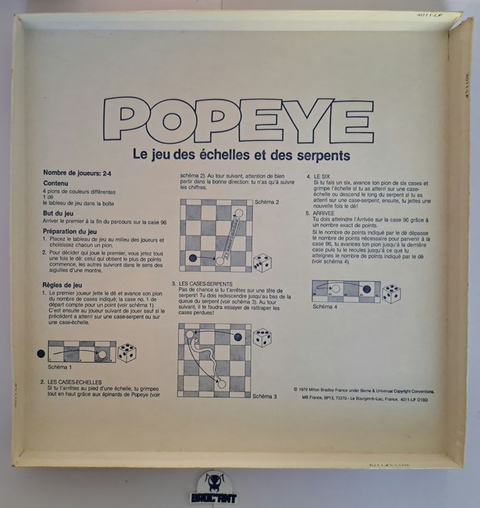 Jeu de société complet Popeye MB Jeux 1979 - photo numéro 3