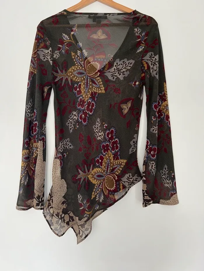 Blouse imprimé et asymétrique femme - photo numéro 2