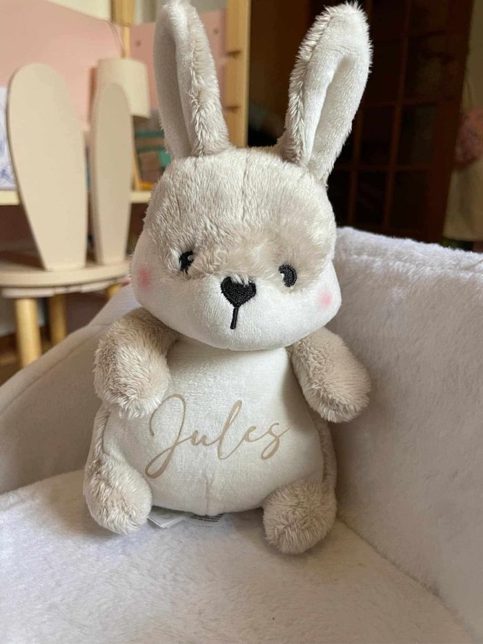 Peluche lapin tout doux personnalisé