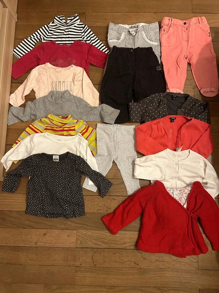 lot 15 articles bébé fille automne hiver