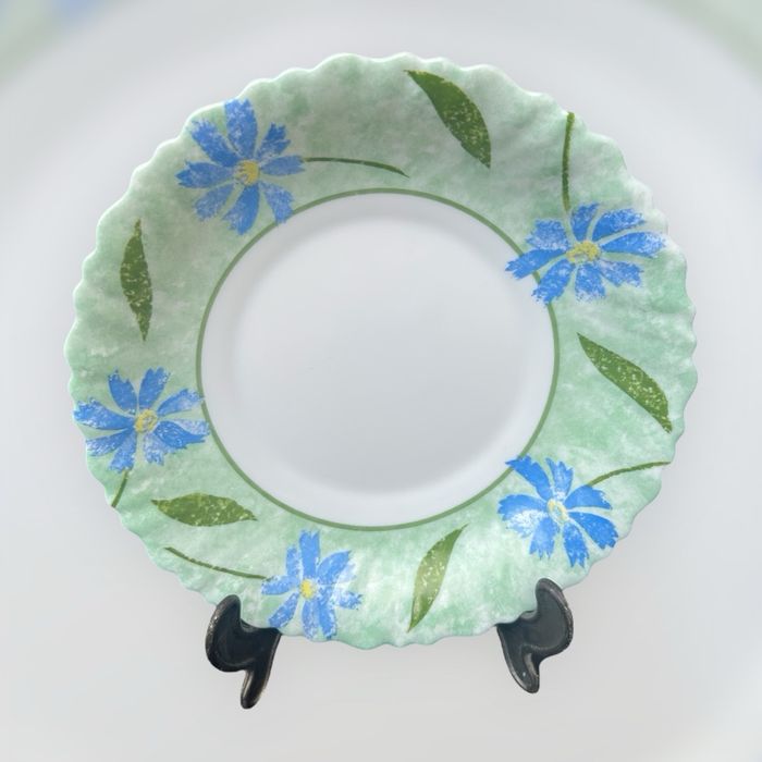 6 assiettes à soupe vintage bleuets Arcopal Gipsy - photo numéro 2