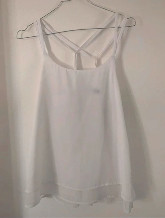 Top débardeur fines bretelles femme blanc In extenso taille 36