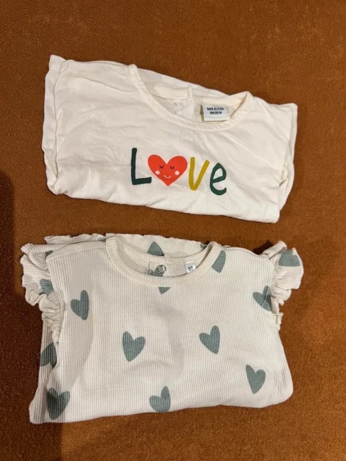 Lot de 2 hauts manches longues