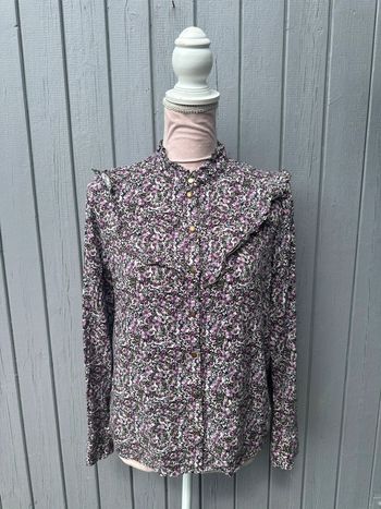 Blouse manches longues légère été fleuri colorée promod 40/L