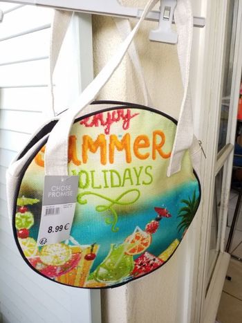 Sac rond imprimé tropical neuf