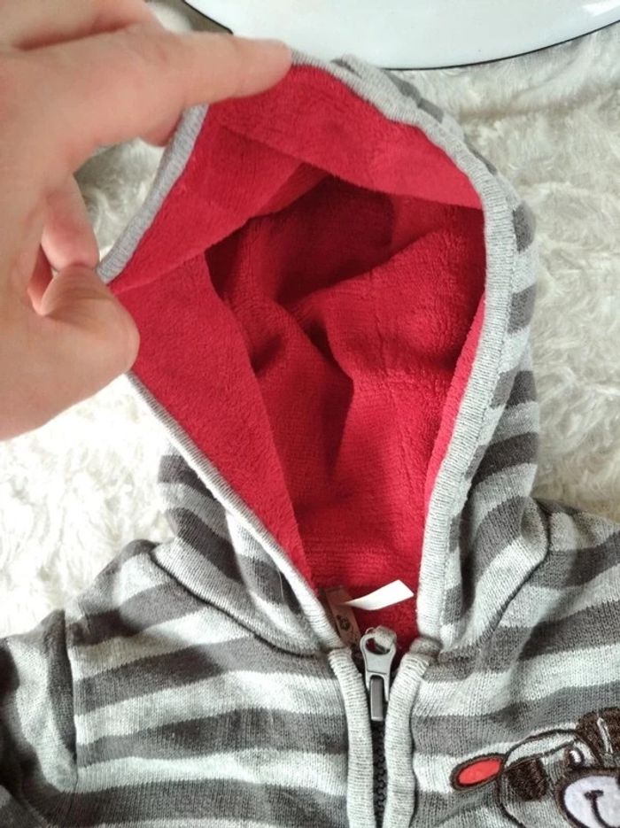 Veste gilet zippé doublé chaud avec capuche Garçon 12 mois Chien "l'école des pirates" Orchestra - photo numéro 7