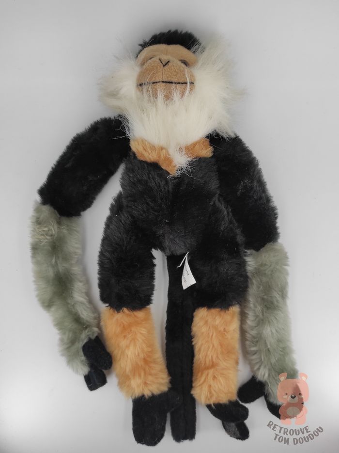 Peluche Singe Noir Gris Roux P.i.a Holland - photo numéro 2