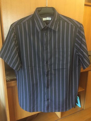 Chemise manches courtes noir Angelico Litrico taille XL