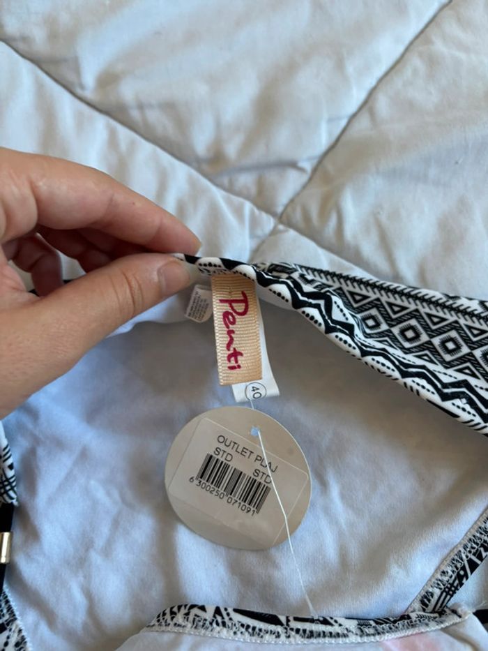 Bas de maillot de bain Penti motif géométrique multicolore taille L/40 neuf avec étiquette - photo numéro 3