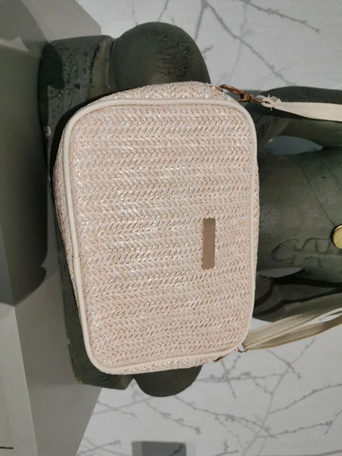 Sac en paille en bandoulière rectangulaire - photo numéro 2