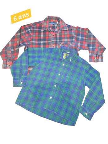 Lot 2 chemises 6 ans