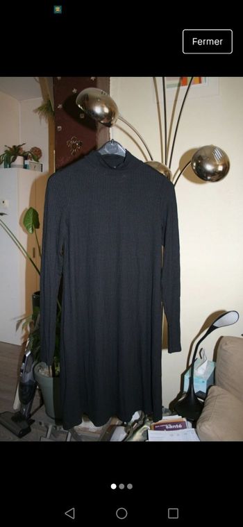 🌸Robe pull longue noire côtelée "camaïeu" Neuve 🌸