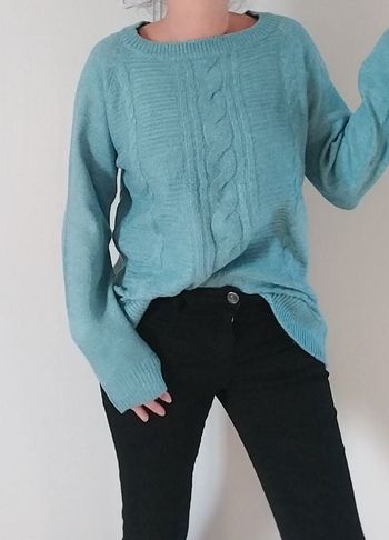 Joli pull couleur jade