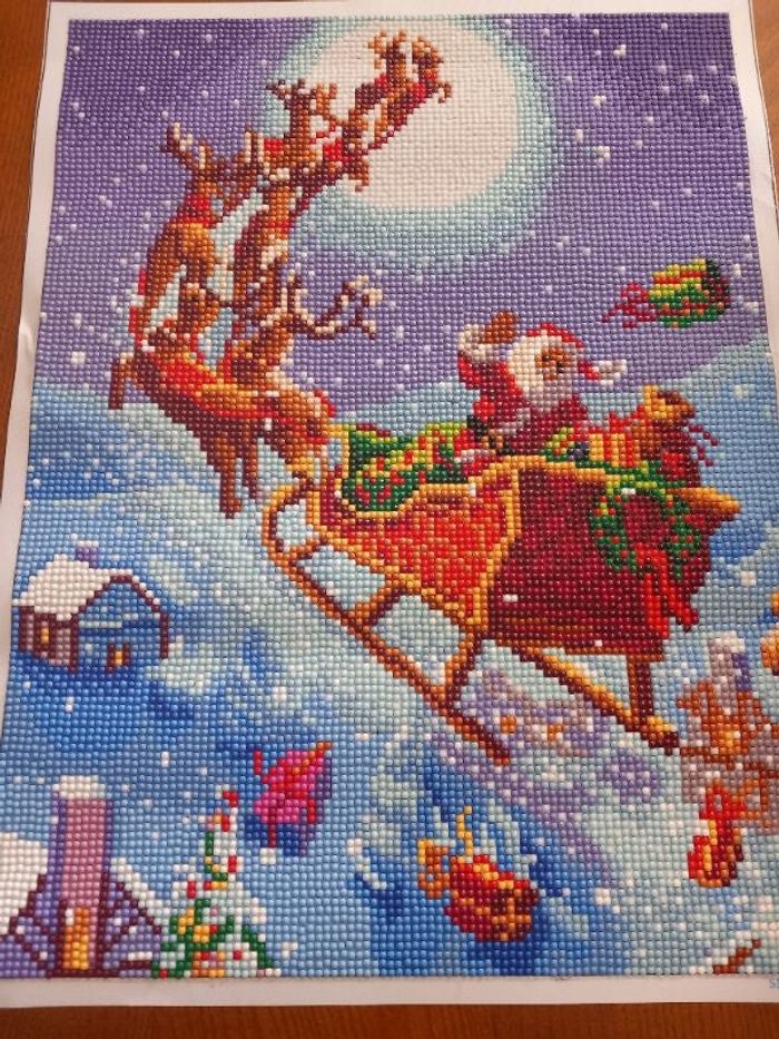 Diamond painting 30x40 cm. Déjà fait