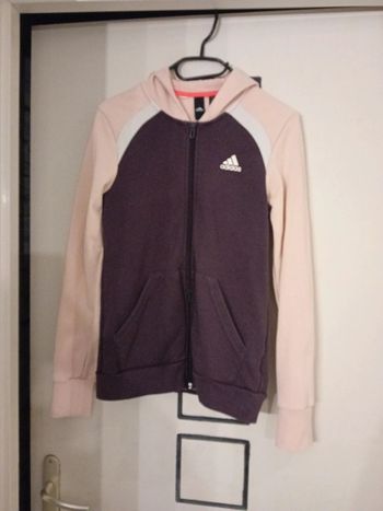 Veste Adidas Fille 13/14 ans Rose Violet Blanc