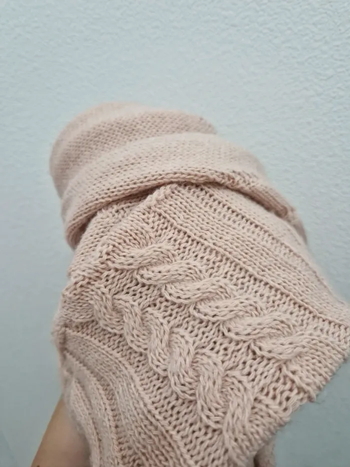 Gilet en maille | rose claire | taille unique - photo numéro 3