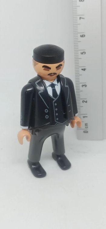 Homme espion agent secret asiatique avec bandeau noir playmobil