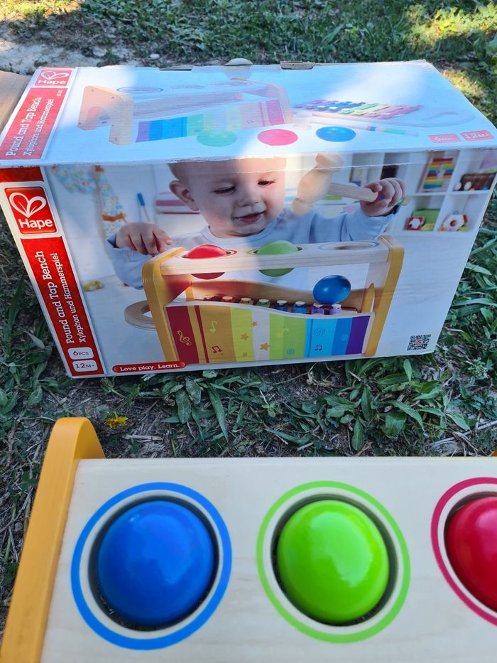 Jeu boules et piano bois