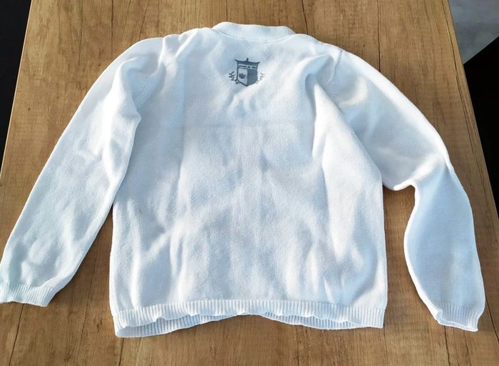 Gilet blanc à boutons garçon taille 24 mois Grain de blé - photo numéro 2