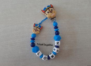 Attache tétine pat patrouille 
