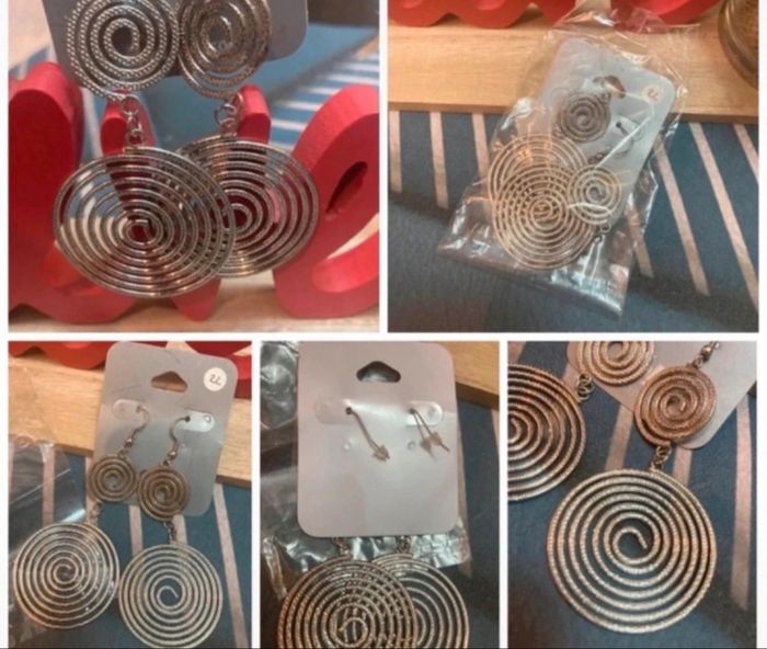 6 paires de boucles d’oreille - métal léger - photo numéro 8