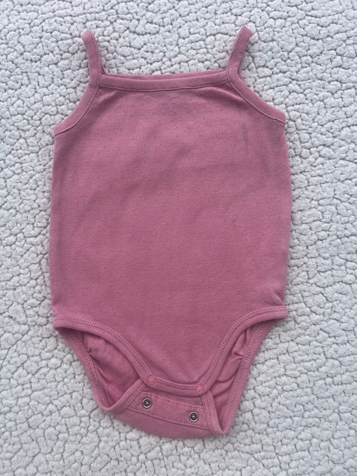 Lot de 3 bodies évolutifs à brettelles roses taille 18 mois Kiabi - photo numéro 6