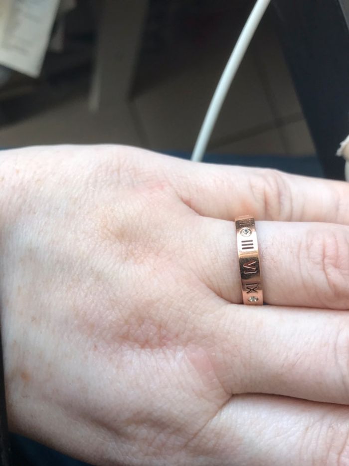 bague strass chiffre romain