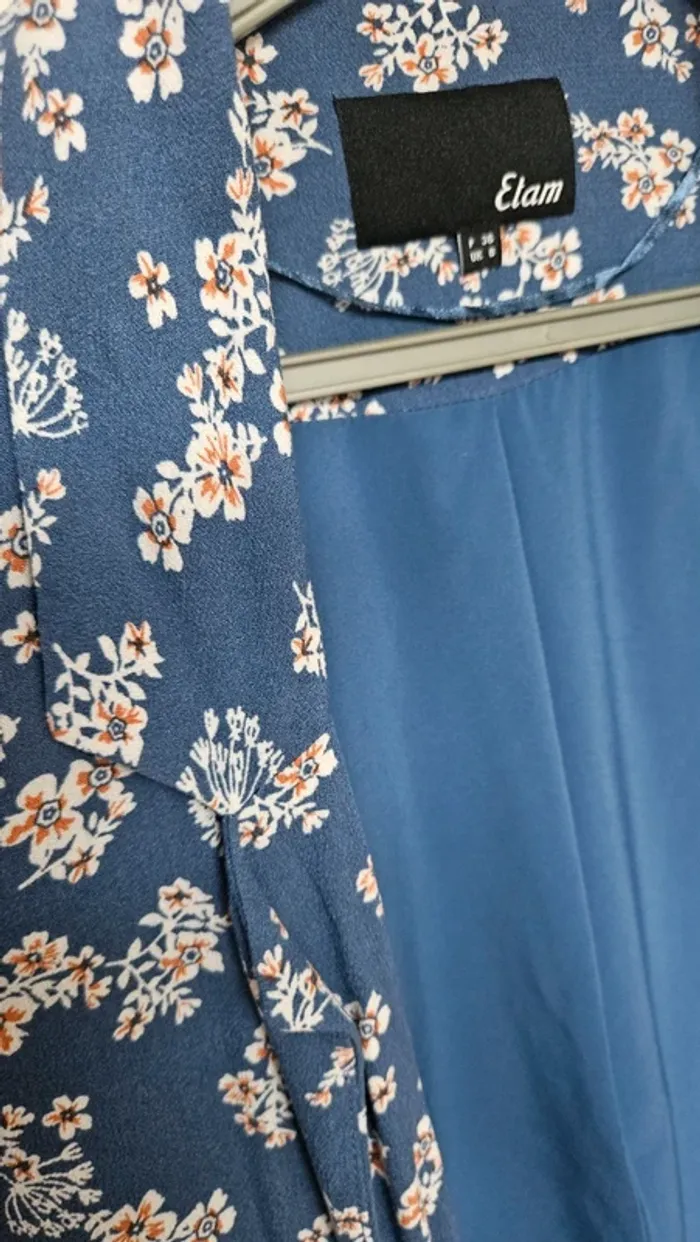 Veste blazer fleuri, taille 36, Etam - photo numéro 2