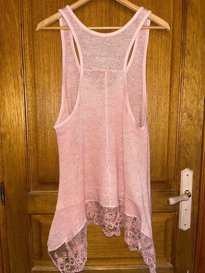 Tunique rose dentelle - photo numéro 3