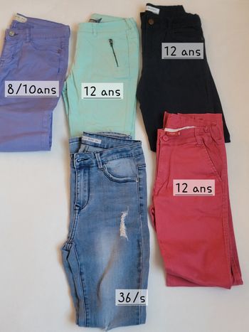 Lot pantalons fille
