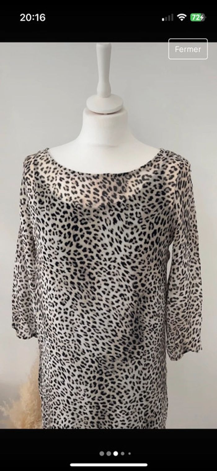 Robe motif léopard bash XS comme neuve - photo numéro 3