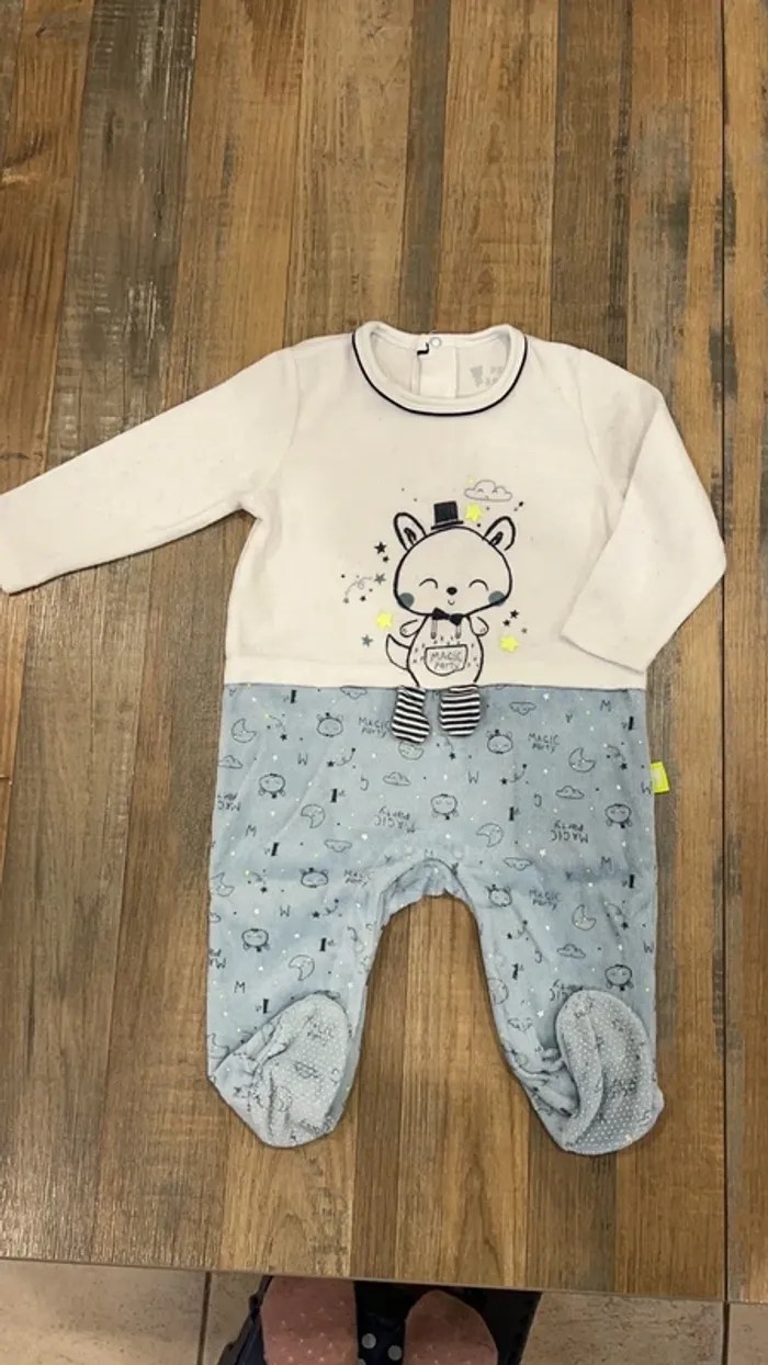 Pyjama velours 1 pièce